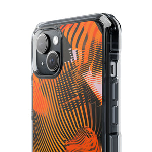 Pantone Tangerine Design | Handyhülle für iPhone (Clear Impact Case – magnetisch) 