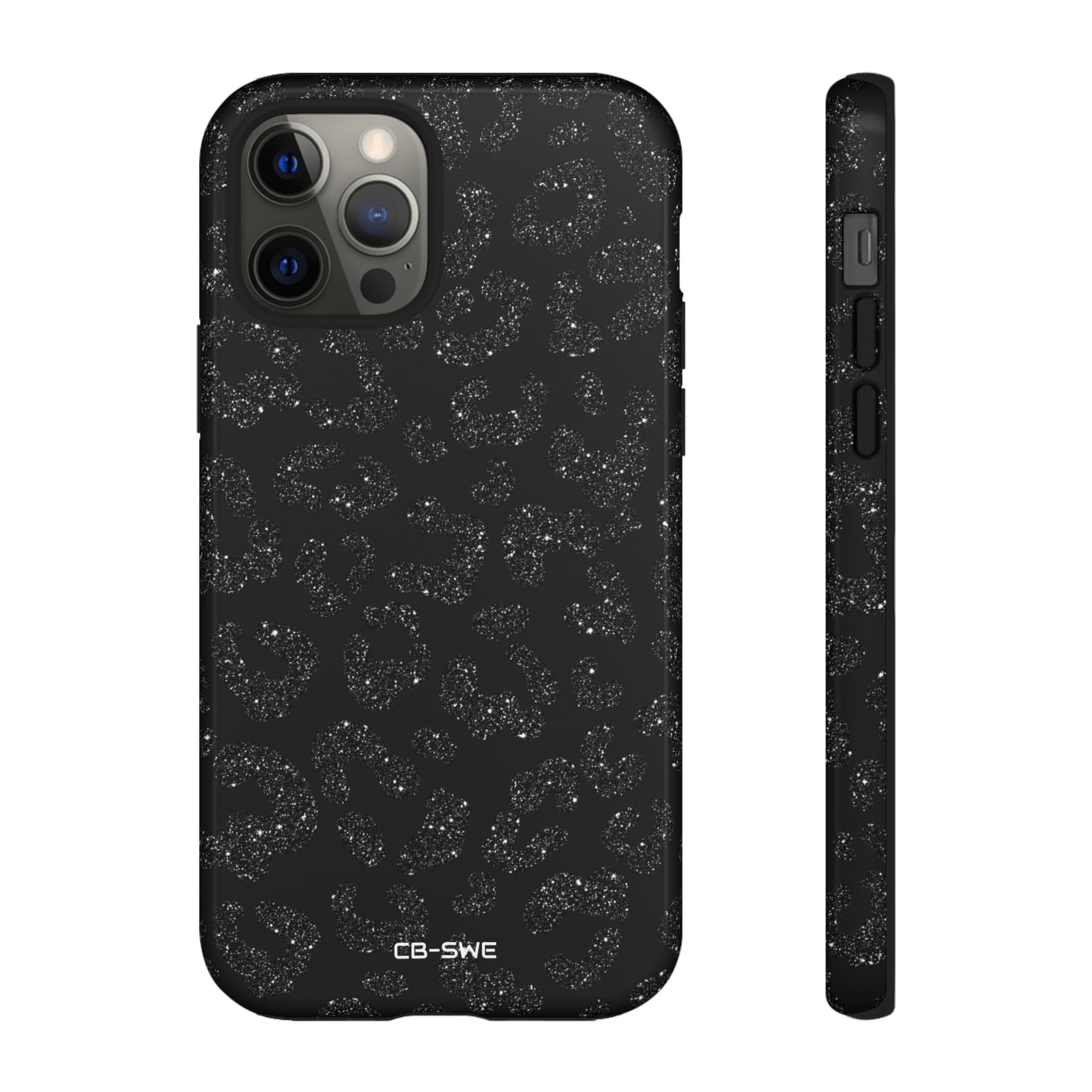 Glittery Leopard Elegance - iPhone Case
