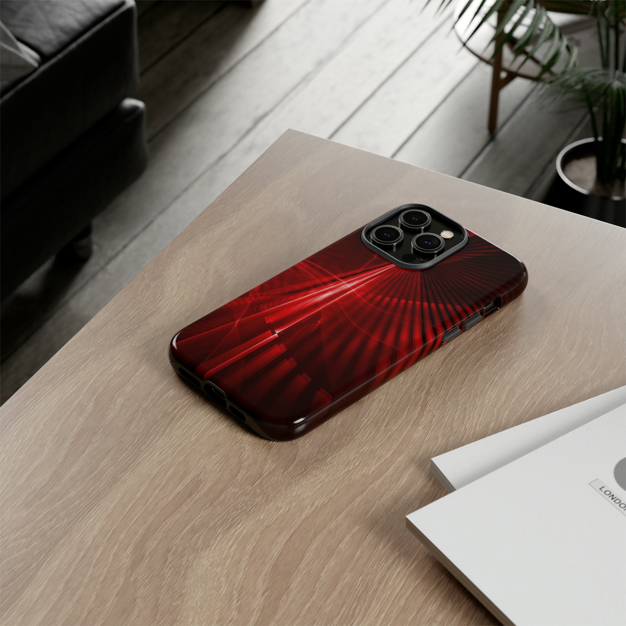 Red Disco Lights - Protective Phone Case