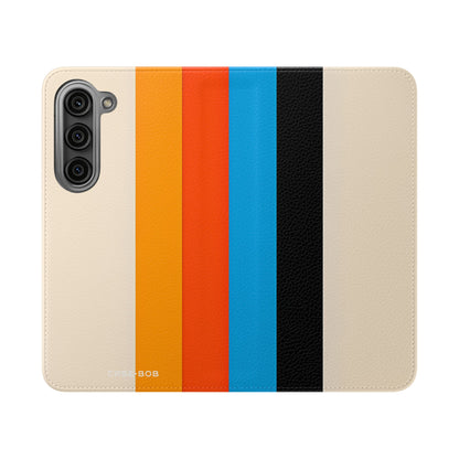 Sateenkaariraitoja beige - Samsung S23 Case - Lompakkotyyppinen