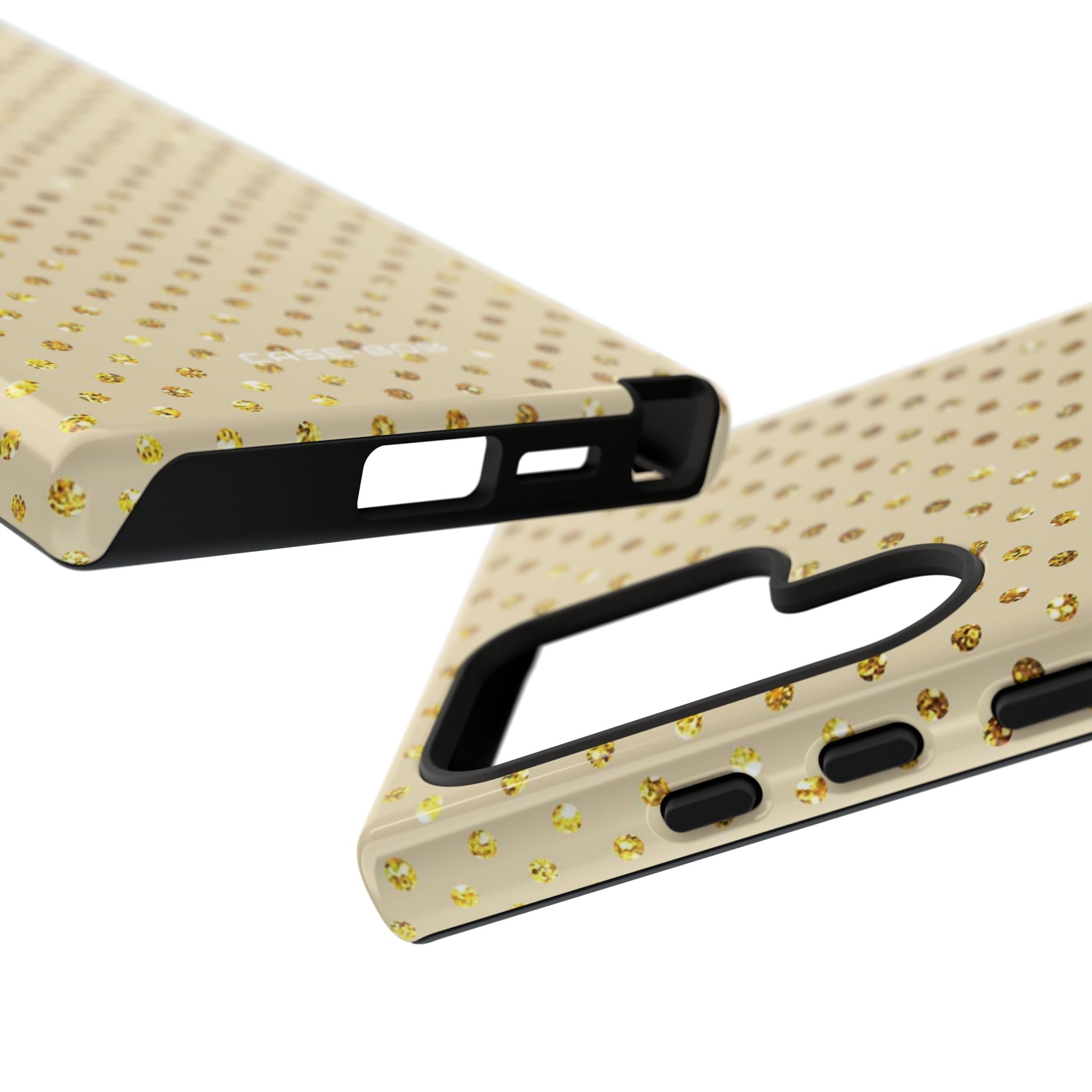 Gold Sparkle Grid Samsung S24 Ultra Case - Tough