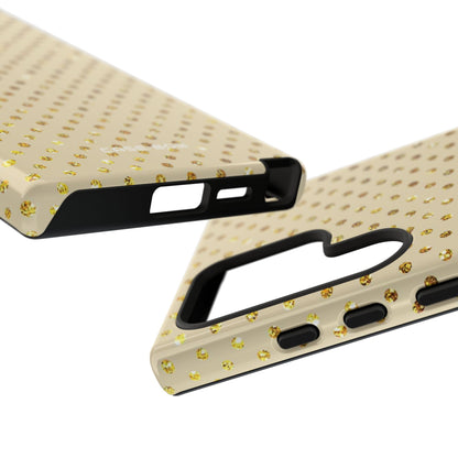 Gold Sparkle Grid Samsung S24 Ultra Case - Tough