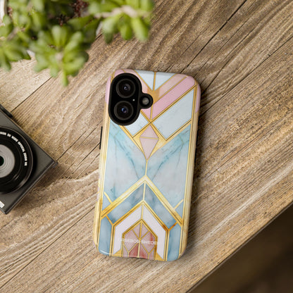 Gold Pink Art Deco - Tough iPhone 16 Phone Case