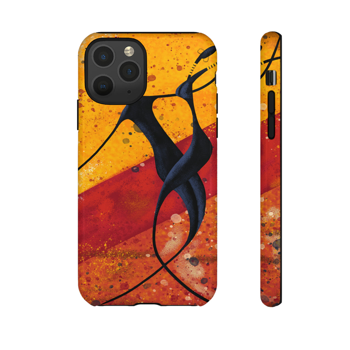 Oil painting - African couple dance - Protective Phone Case