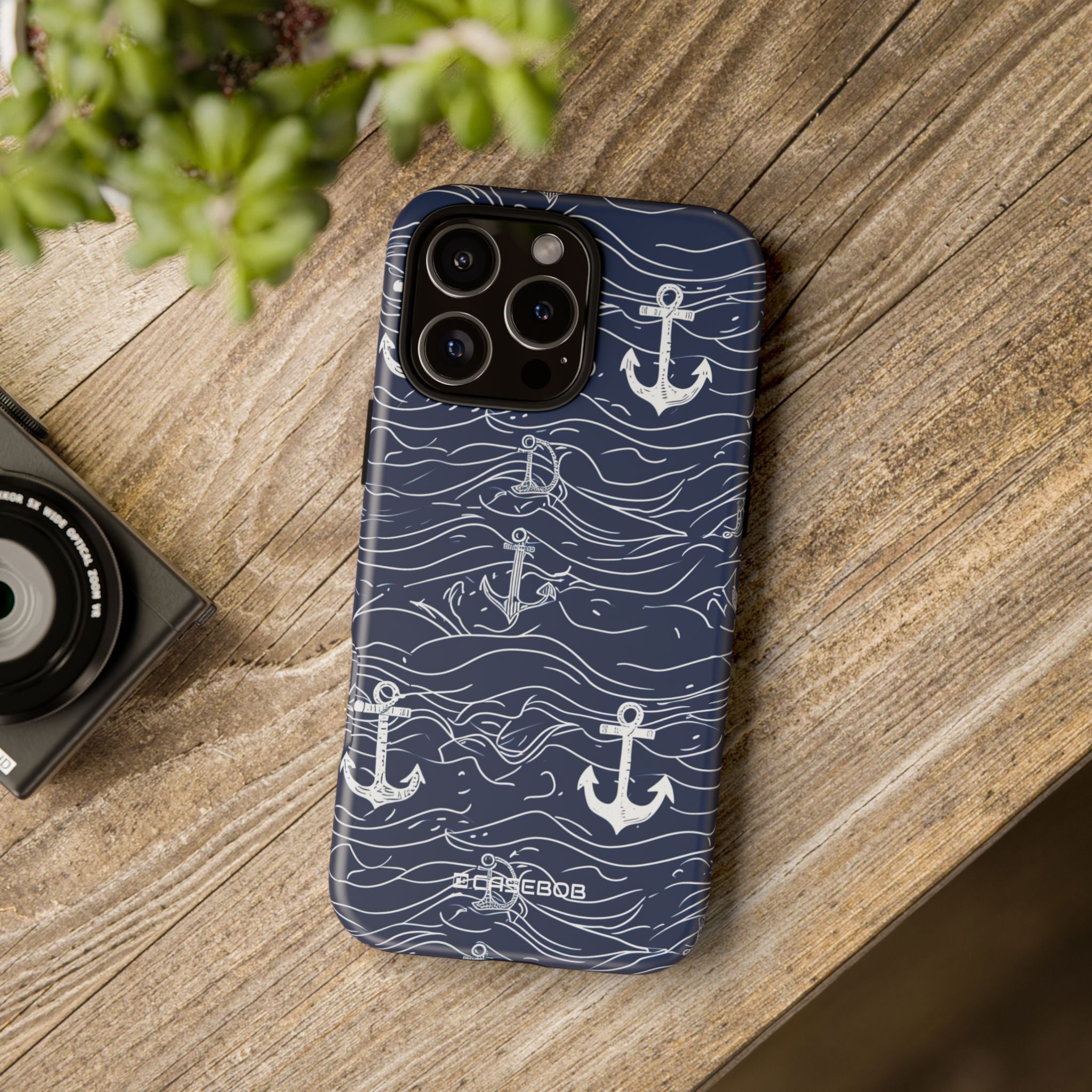 Nautical Whimsy: Anchors and Waves - for iPhone 16