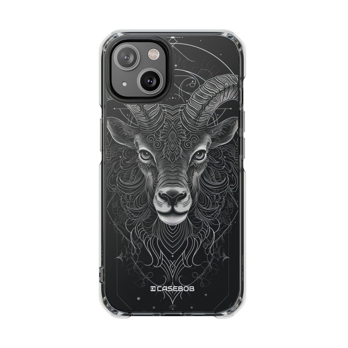 Mystic Ram Mandala - Phone Case for iPhone (Clear Impact - Magnetic)