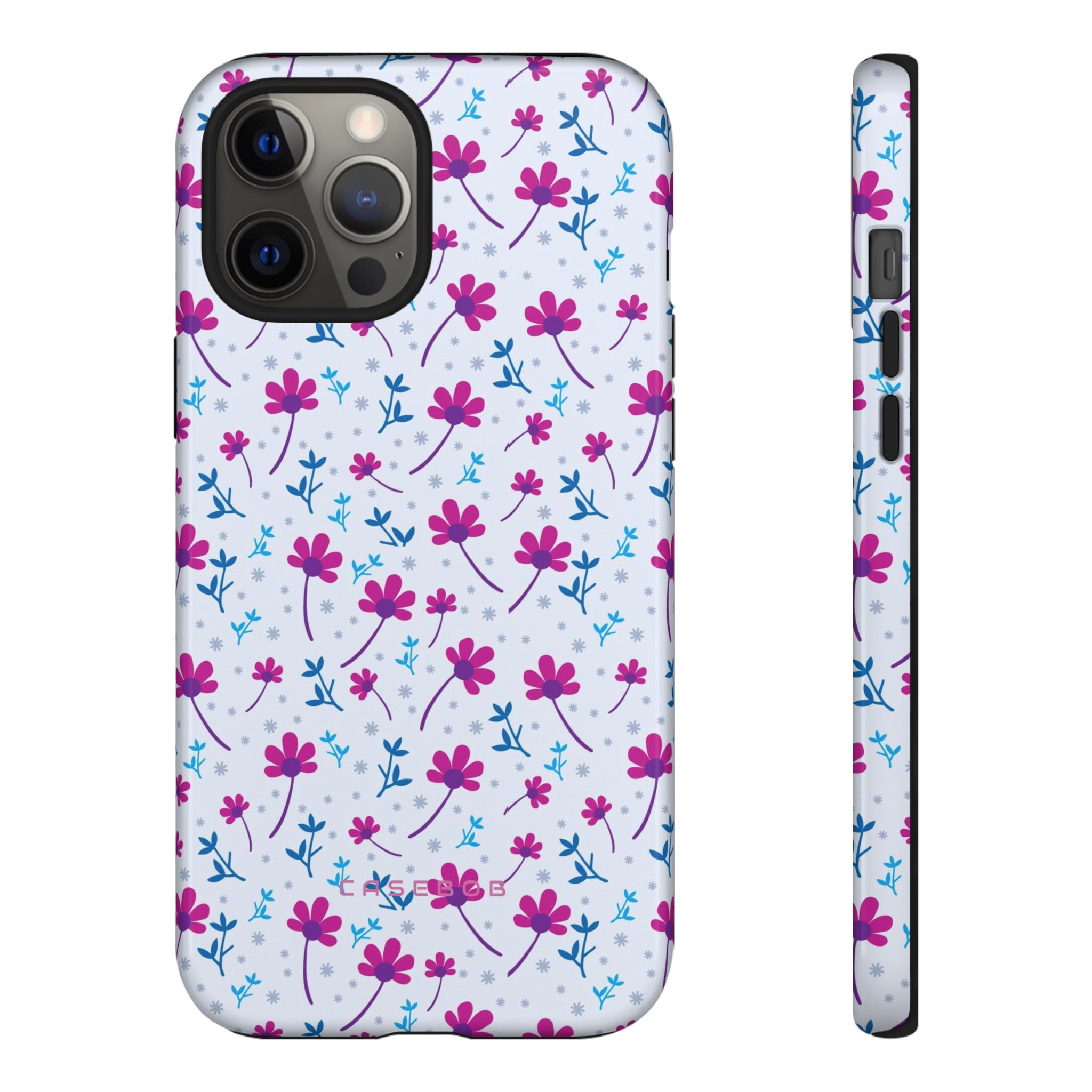 Purple Flower Pattern - Protective Phone Case