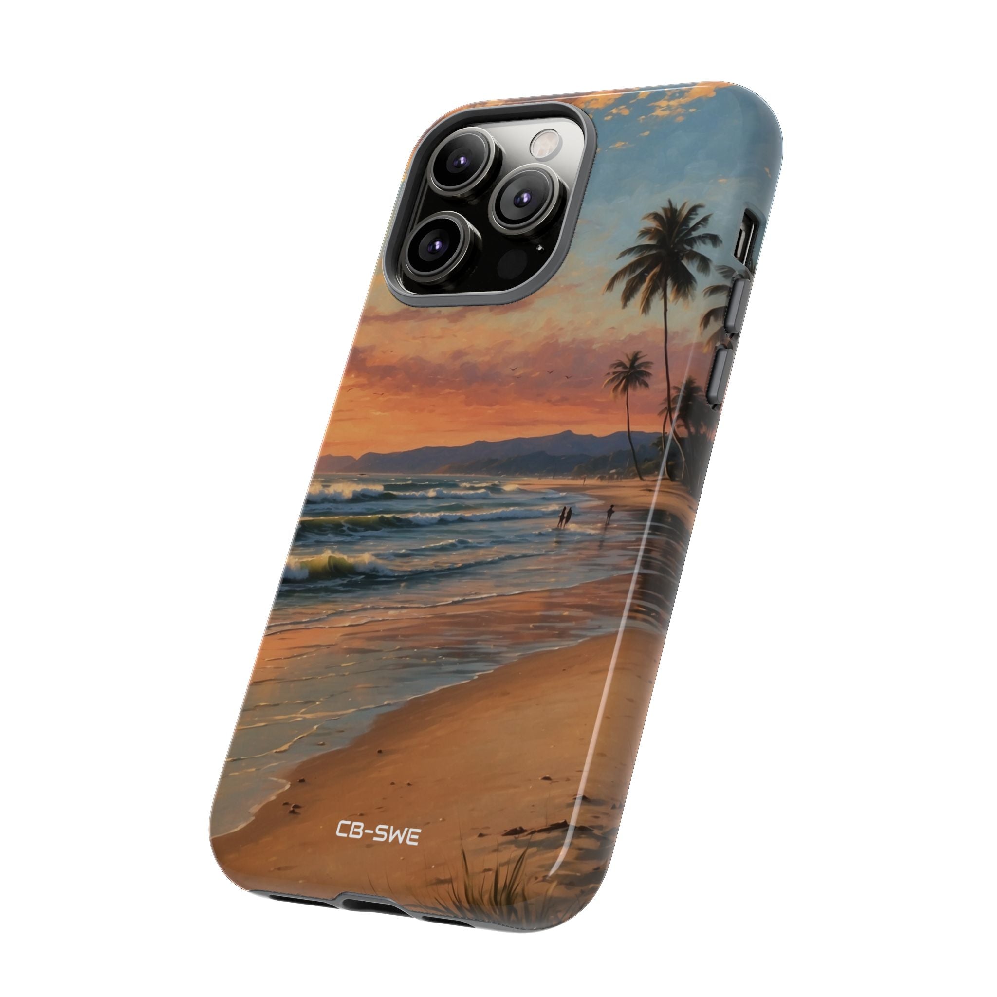 Golden Waves Embrace - iPhone Case