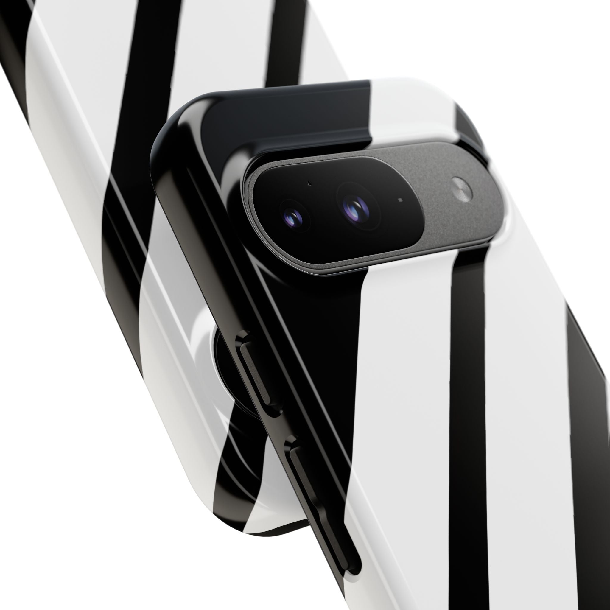 Diagonal Bands Noir Google Pixel 9 Case - Tough