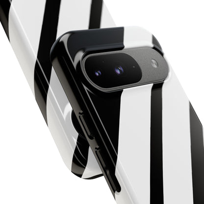 Diagonal Bands Noir Google Pixel 9 Case - Tough