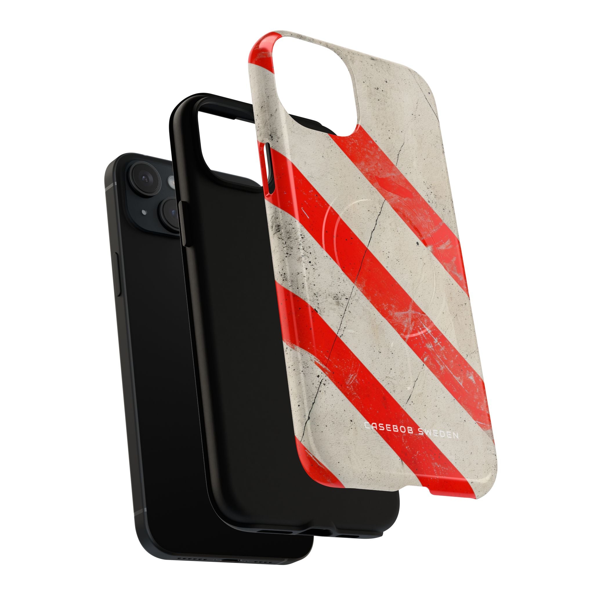 Striker Crimson Stripes iPhone 15 | Tough+ Phone Case