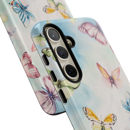 Watercolor Butterfly Bliss - Tough Samsung S24 Phone Case