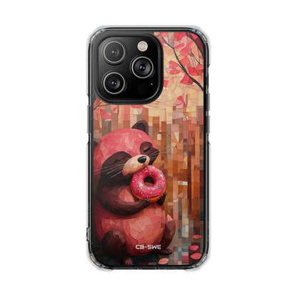 Raccoon Holds Donut iPhone Case - Impact