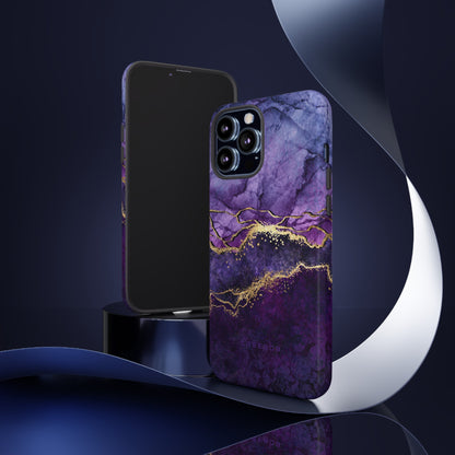 Purple Blue Marble - Protective Phone Case