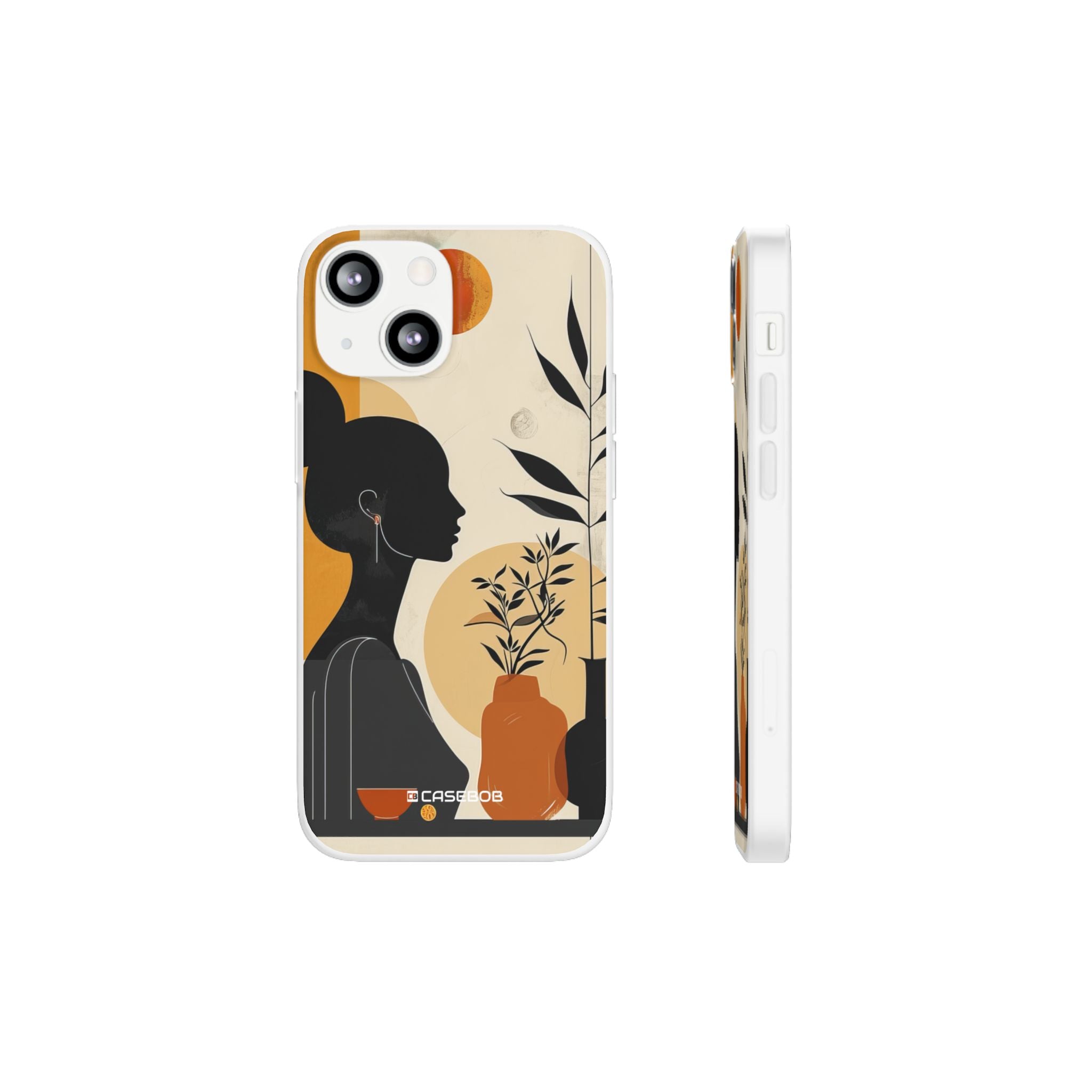 Modern Silhouette Tranquility | Flexible Phone Case for iPhone