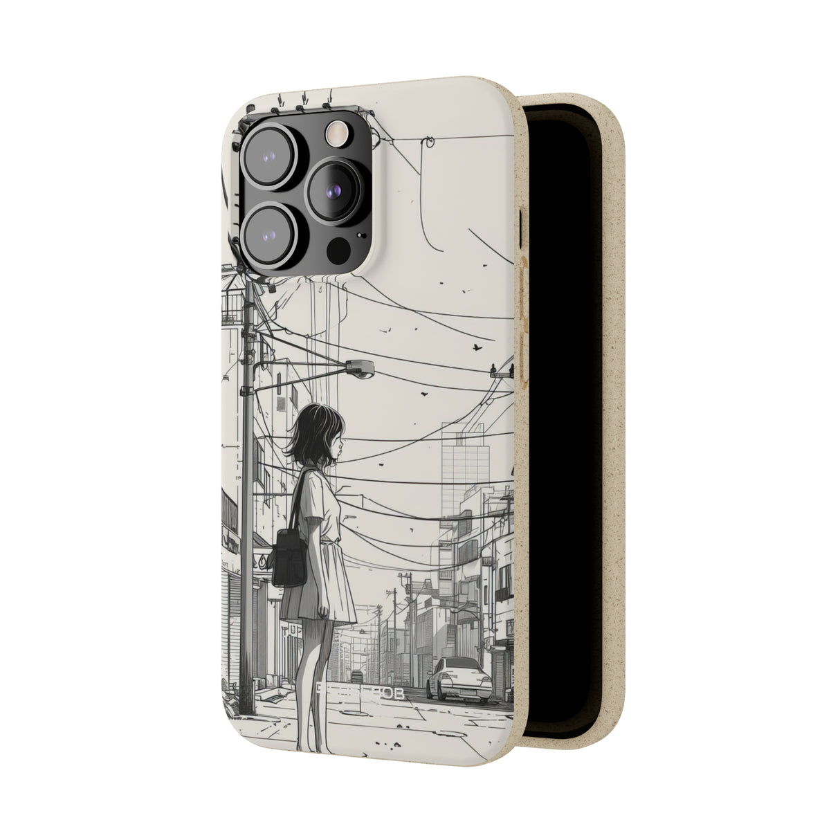 Urban Solitude Sketch | Biodegradable Phone Case