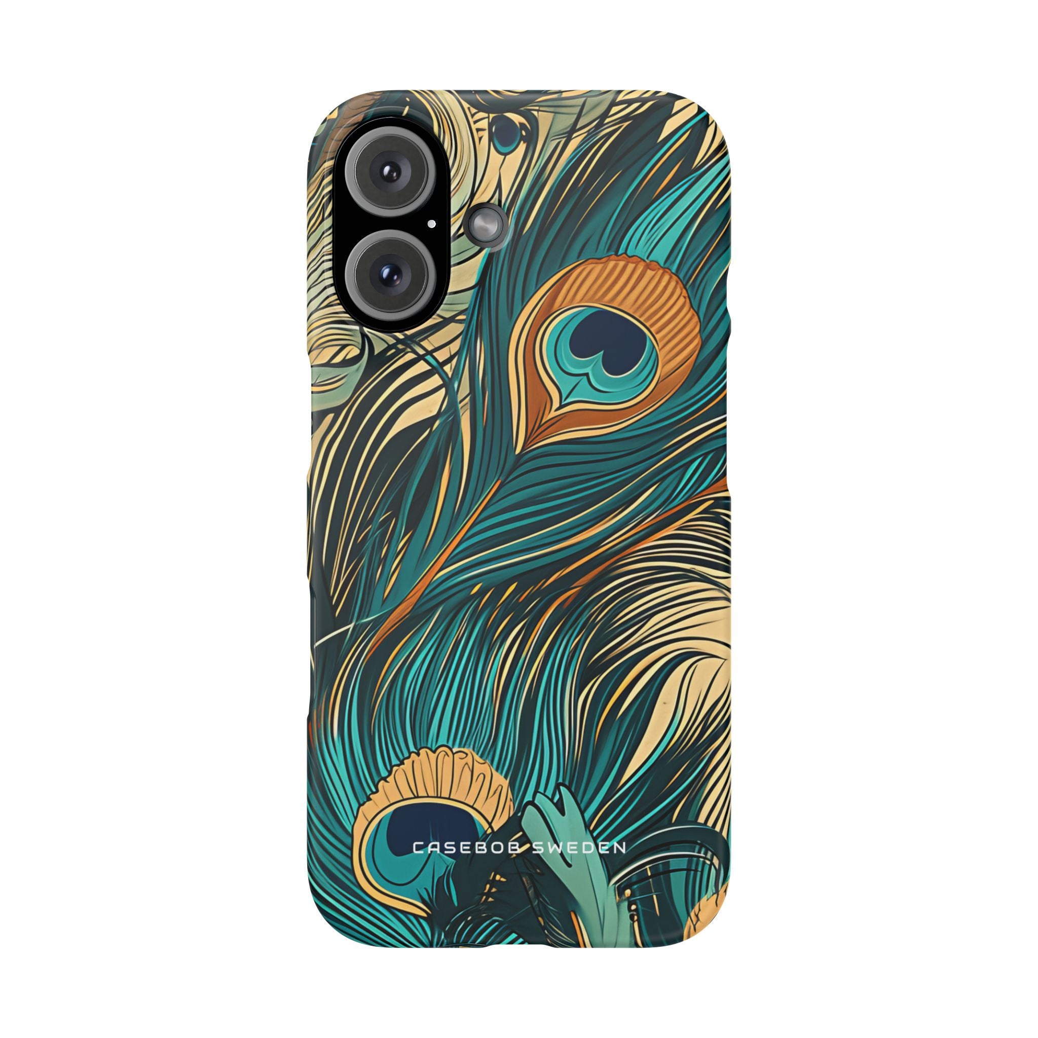 Jugendstil Pfau Eleganz iPhone 16 - Schlanke Handyhülle