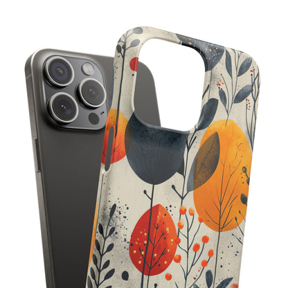 Vibrant Leaf Harmony iPhone 15 - Slim Phone Case