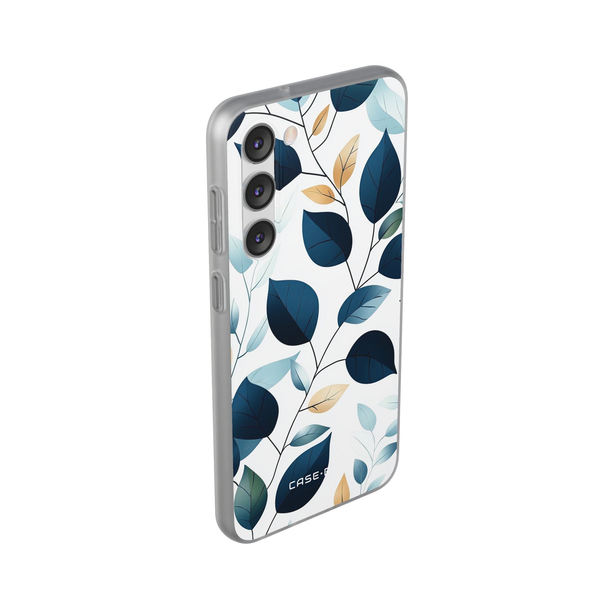 Navy Leaf Veins Samsung S23 Plus Case - Soft