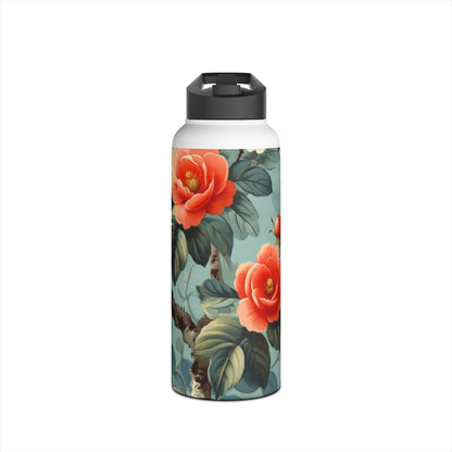 Pink Camellia - Stainless Steel Water Bottle