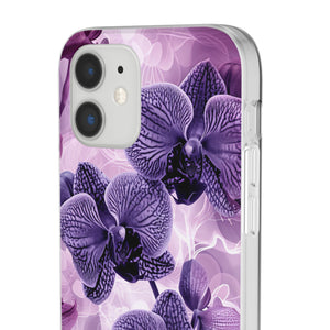 Strahlendes Orchideen-Design | Handyhülle für iPhone (flexible Hülle) 