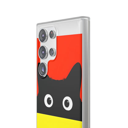 Peekaboo Cat Crimson Samsung S23 Ultra Case - Soft