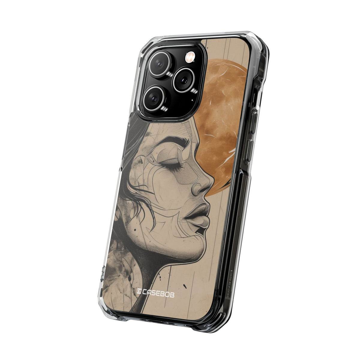 Lunar Introspection - Phone Case for iPhone (Clear Impact - Magnetic)