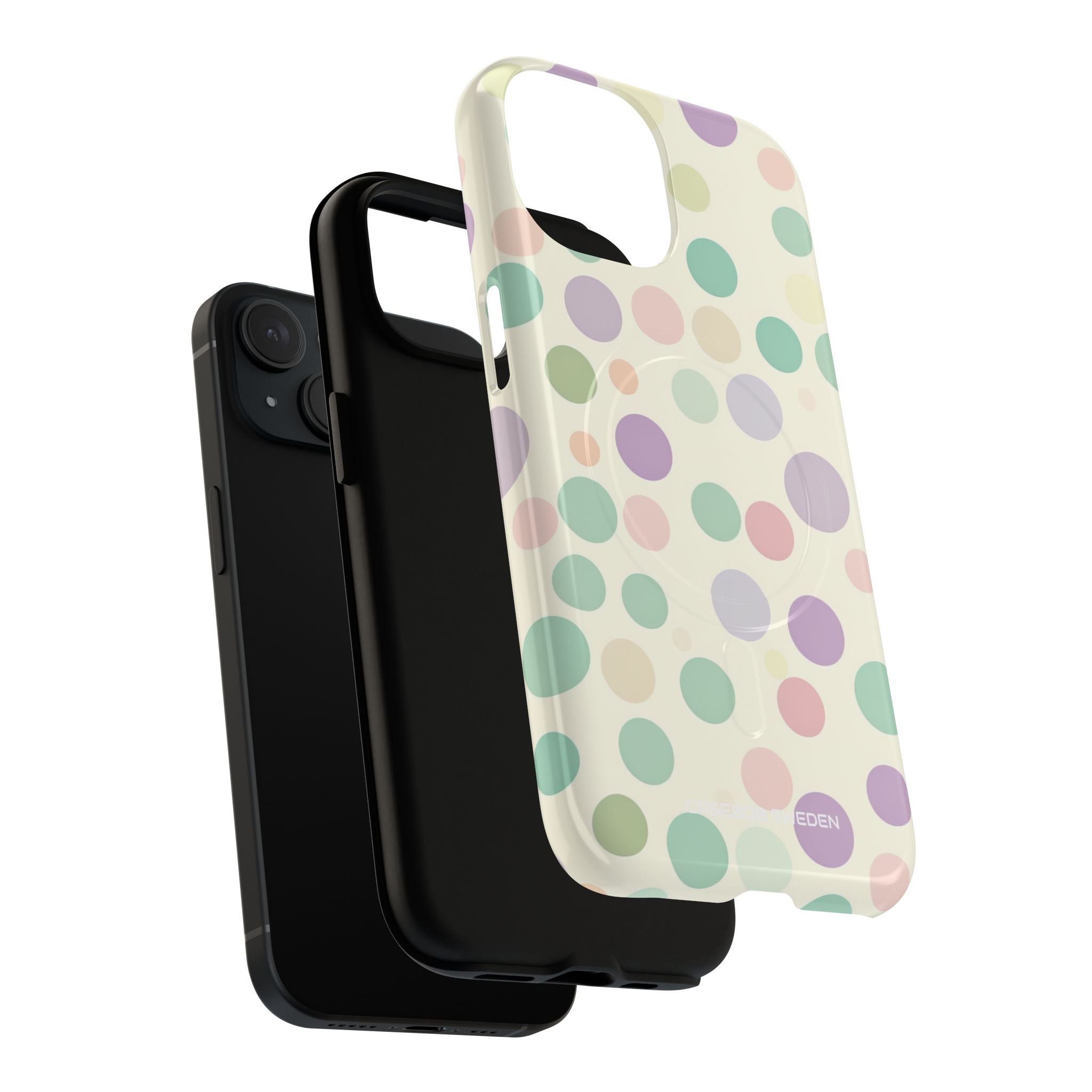 Playful Pastel Polka Dots - Tough + MagSafe® iPhone 15 Phone Case