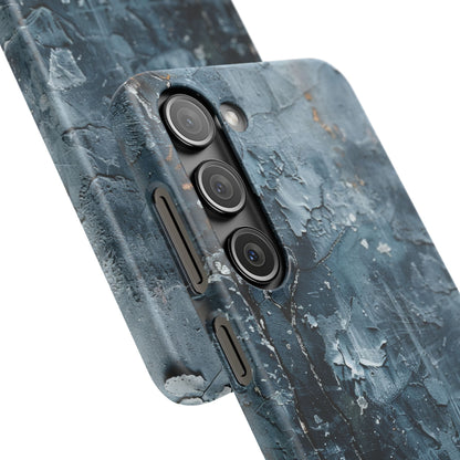 Weathered Blue Tapestry with Cracked Layers Samsung S23 - Slim Phone Case