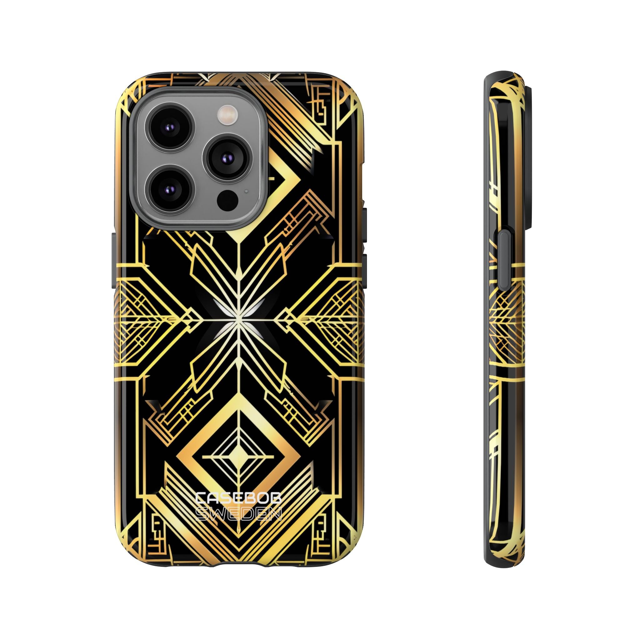 Golden Geometric Symphony iPhone 14 - Tough