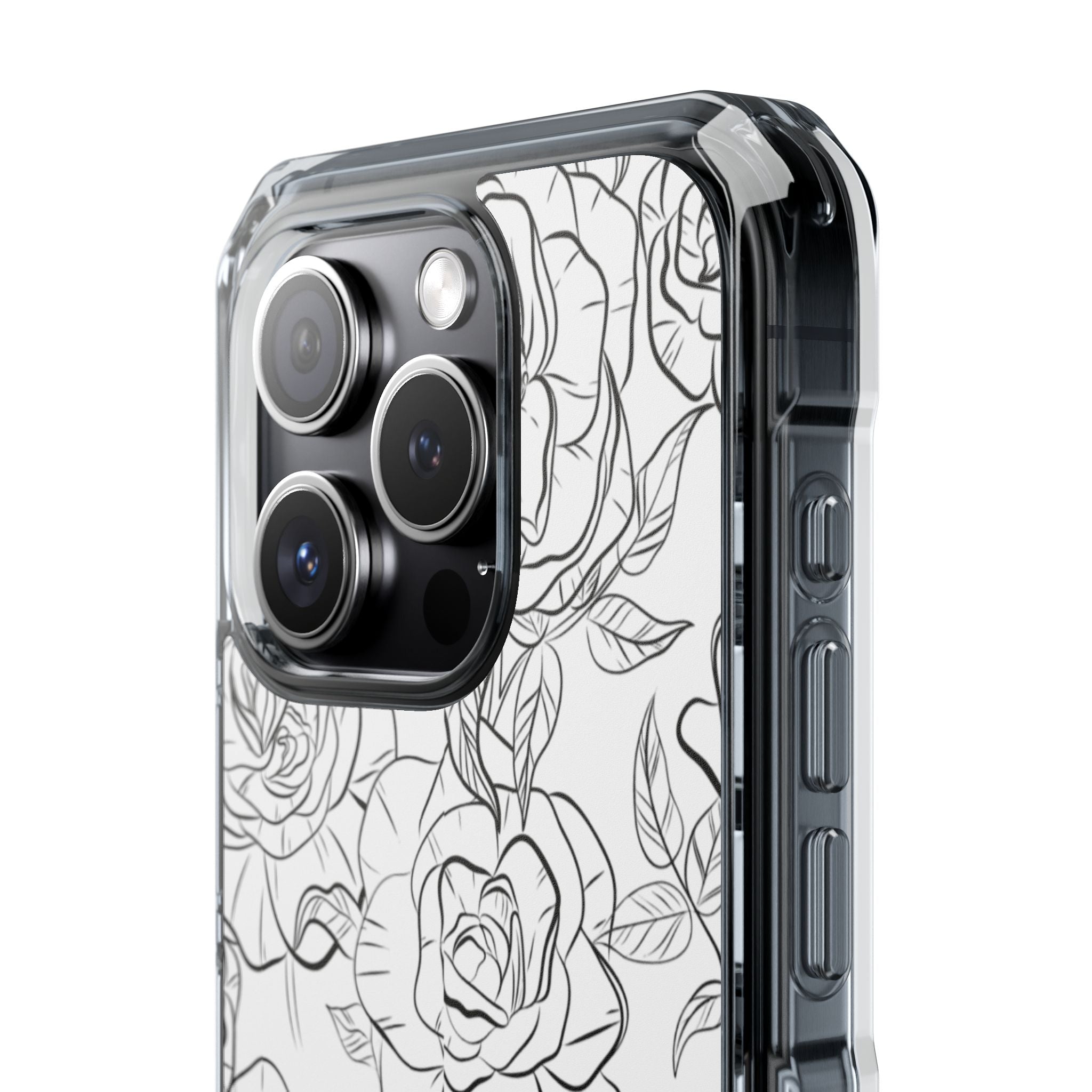 Intricate Rose Sketches iPhone Case - Impact