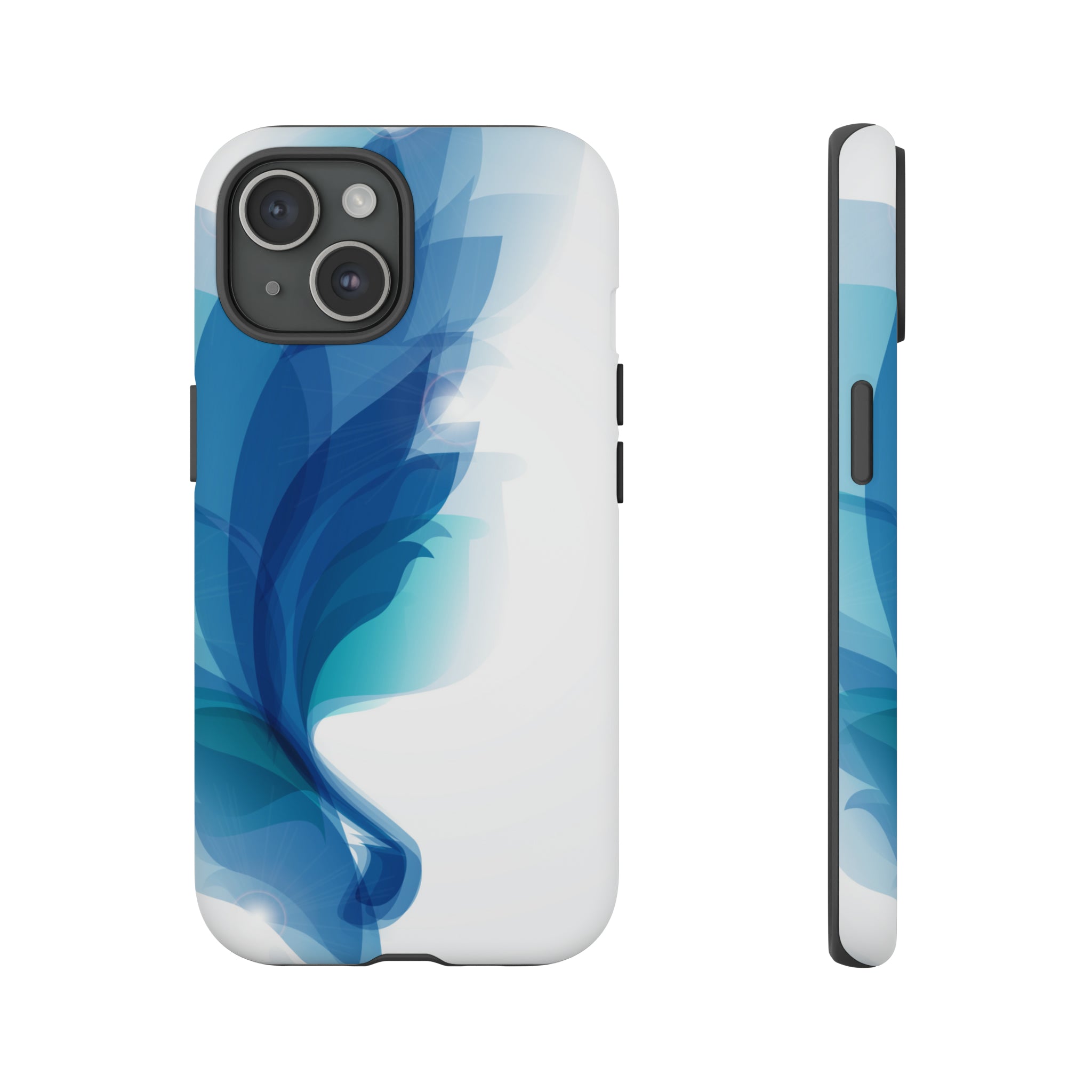 Blue Feathers - Protective Phone Case