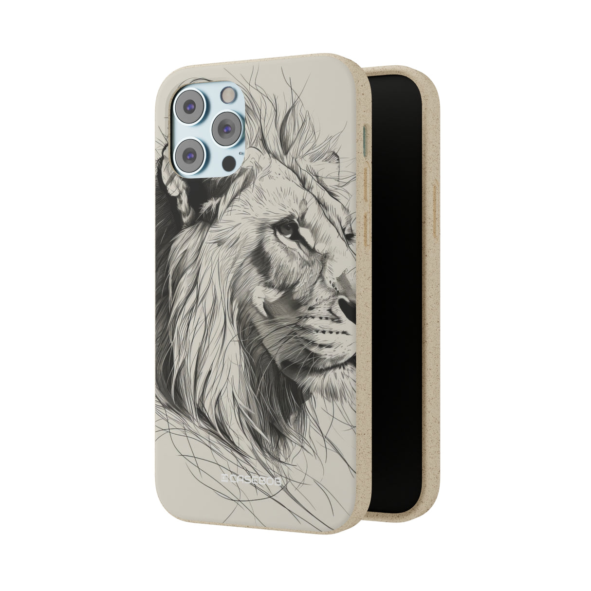 Majestic Linework Lion | Biodegradable Phone Case