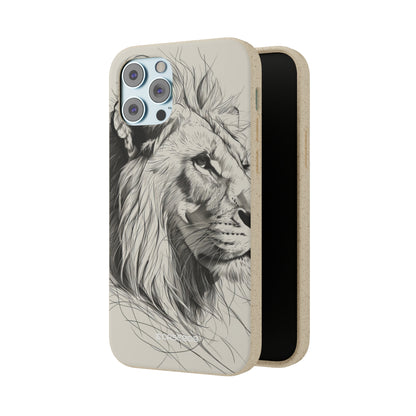 Majestic Linework Lion | Biodegradable Phone Case