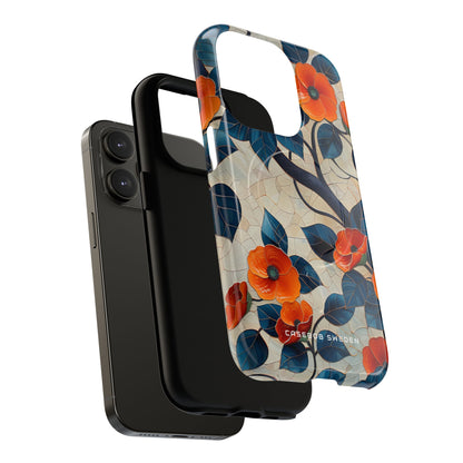 Orange Blossoms Mosaic Harmony iPhone 14 | Tough+ Phone Case