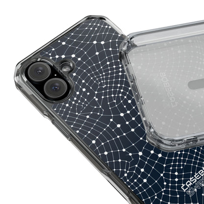 Warped Grid Web iPhone 16 - Impact Clear+