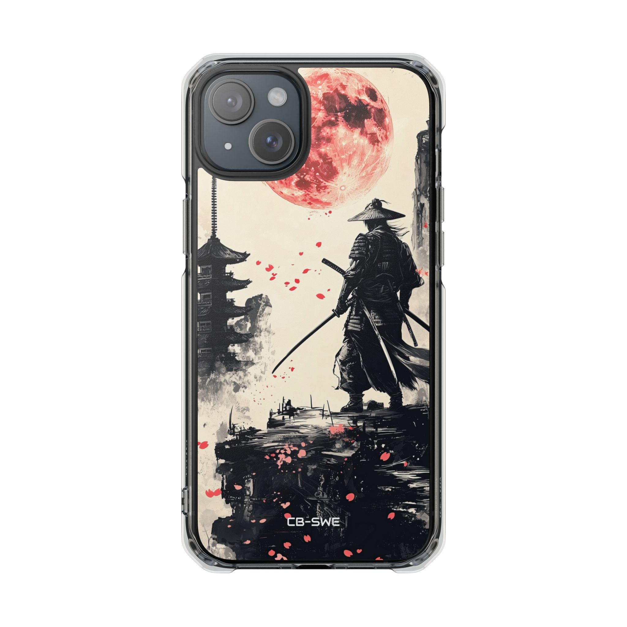 Samurai Gazes Moonward iPhone Case - Impact