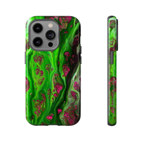 Toxic Green Ink Art iPhone Case (Protective) iPhone 14 Pro Glossy Phone Case