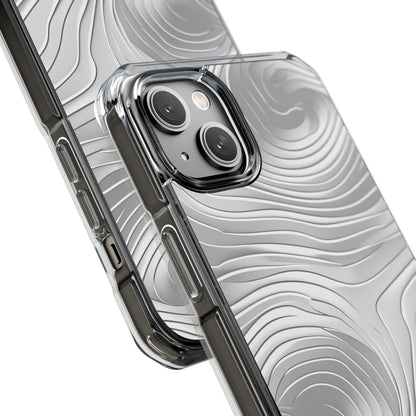 Monochrome Flow Lines iPhone 14 - Impact Clear+