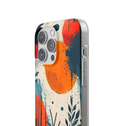 Orange Blue Splash - Flexi iPhone 14 Phone Case