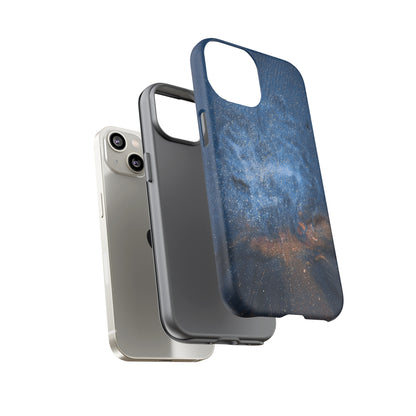 Blue Stardust Ink Art iPhone Case (Protective) Phone Case