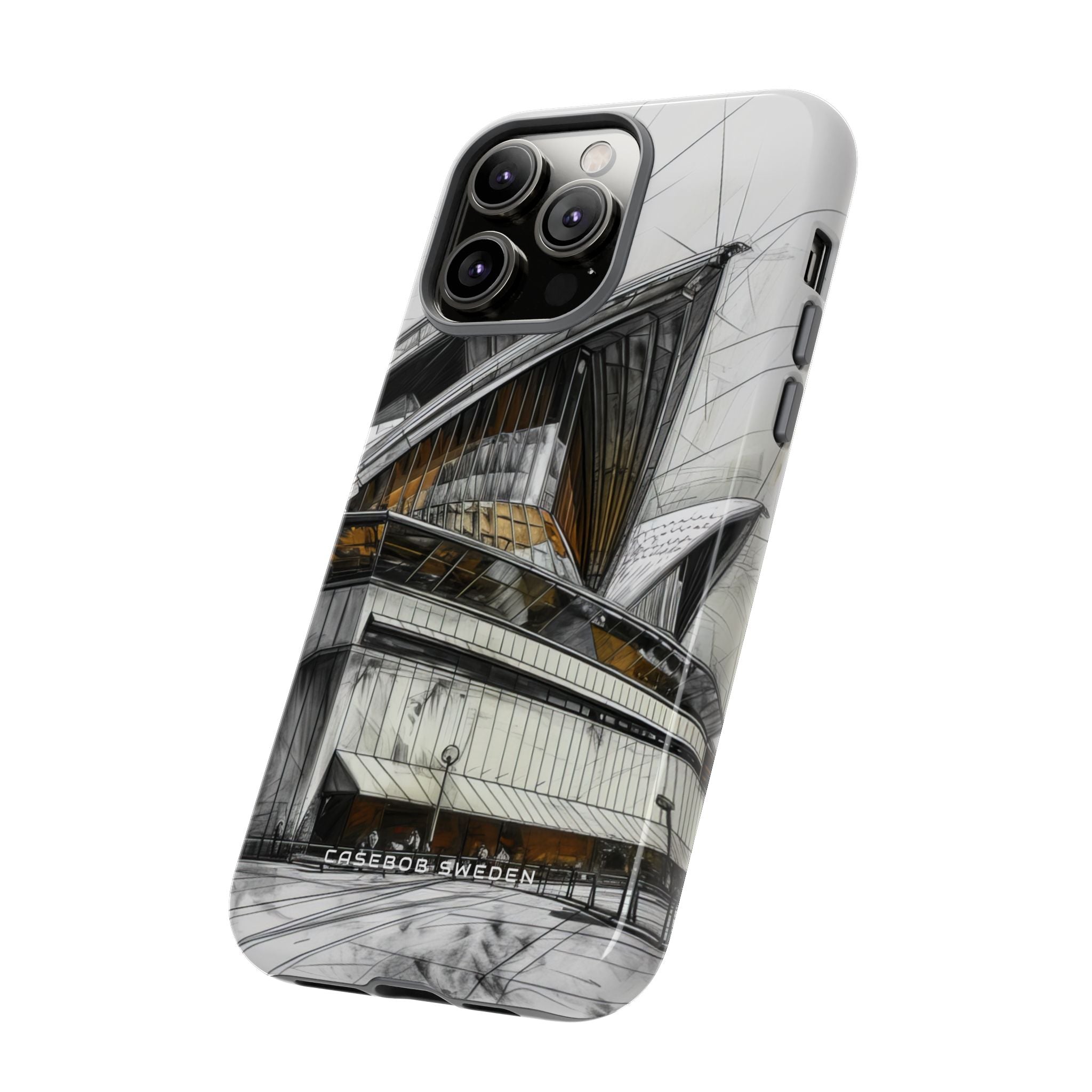 Architectural Curves in Line Formation iPhone 14 - Tough Phone Case