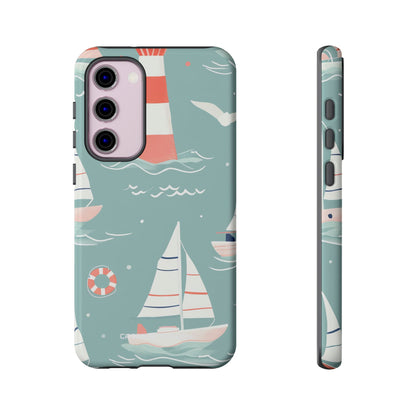 Lighthouse Nautical Charm - Tough Samsung S23 Phone Case