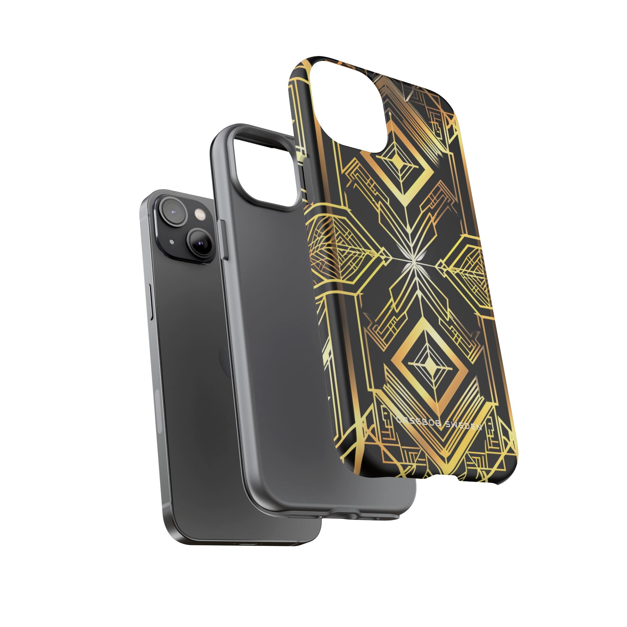 Golden Geometric Opulence iPhone 14 - Tough Phone Case