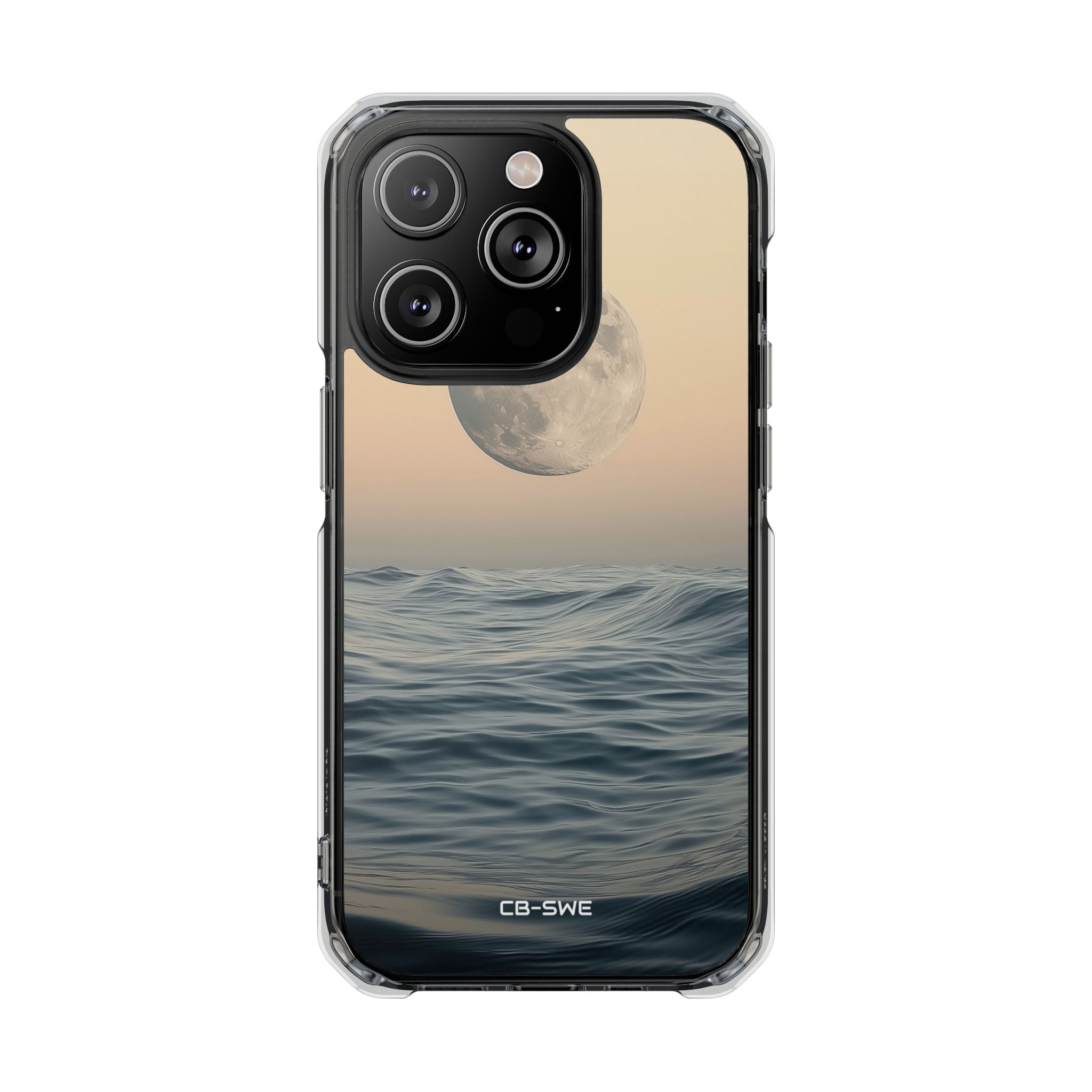 Moon Illuminates Waves iPhone Case - Impact