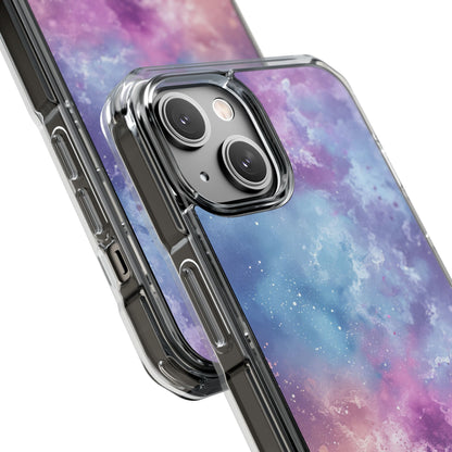 Cosmic Nebula Swirls - Clear Impact iPhone 14 Phone Case