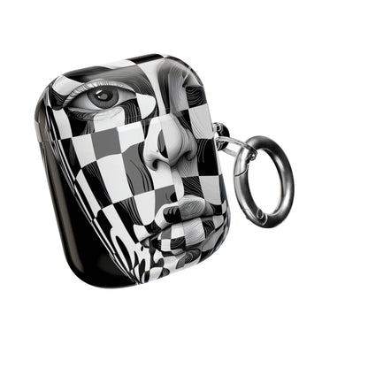 Mirrored Checkerboard Face - AirPods Case