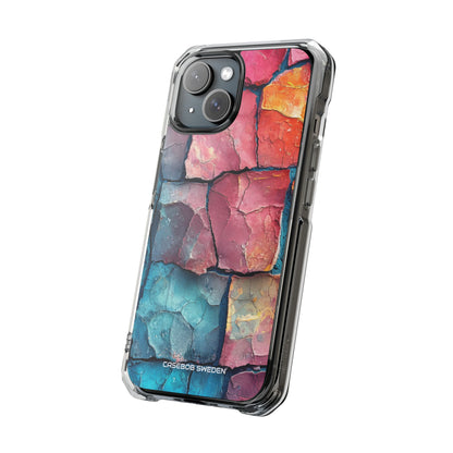 Cracked Earth Mosaic - Clear Impact iPhone 15 Phone Case