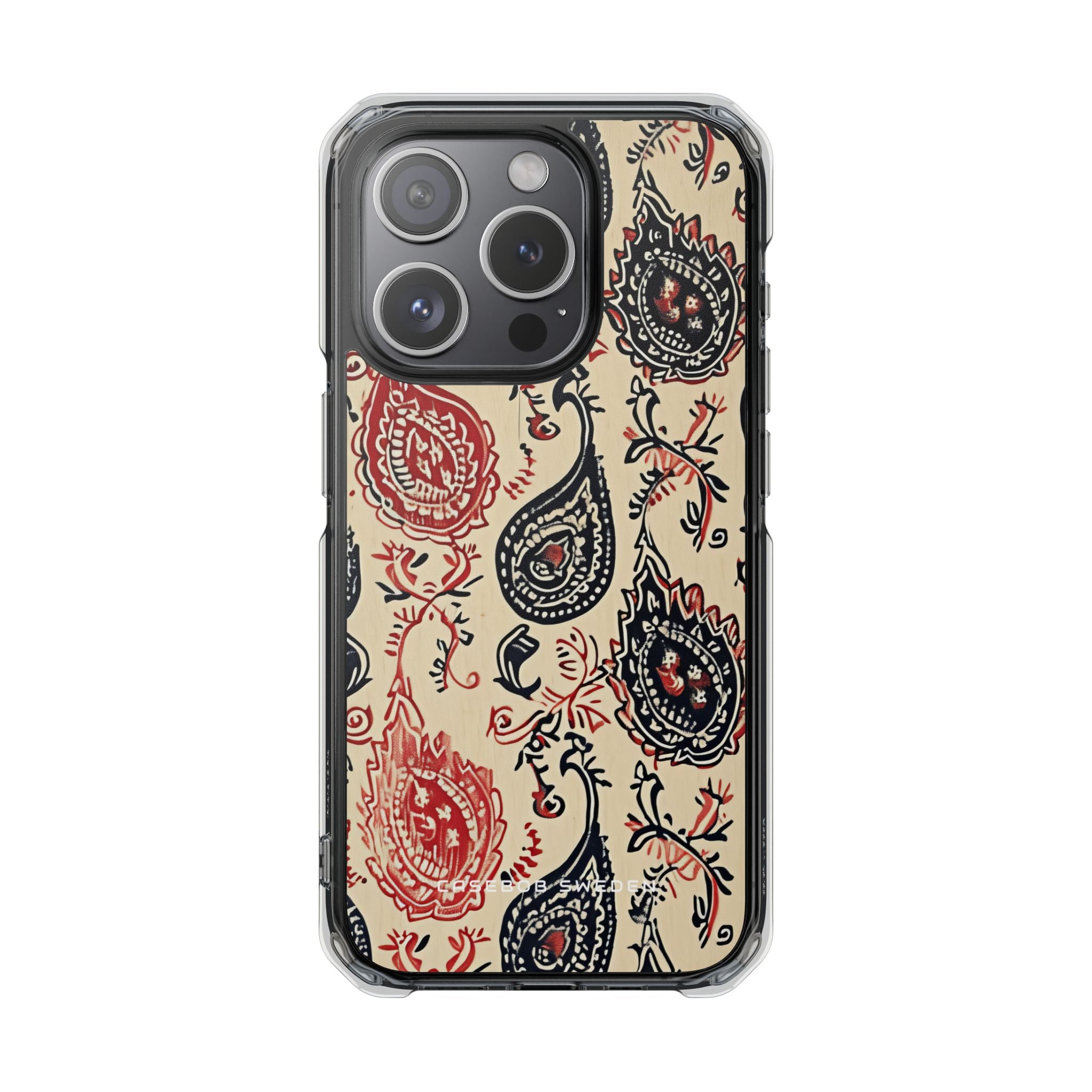 Vintage Paisley Elegance iPhone 15 - Clear Impact Phone Case