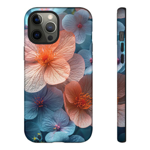 Bright Blue Floral Serenity - Protective Phone Case